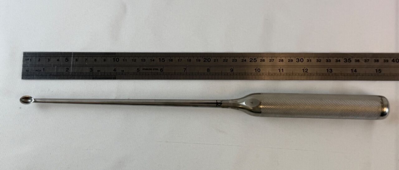 WALLIE HEINIG Lenox Maclaren Size 4 Straight Curette 9mm x 14mm Cup 15" — photo 5