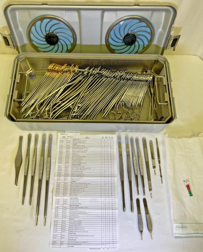 VARIOUS  97 Piece Codman Jarit Thoracotomy Instrument Set w/ Case