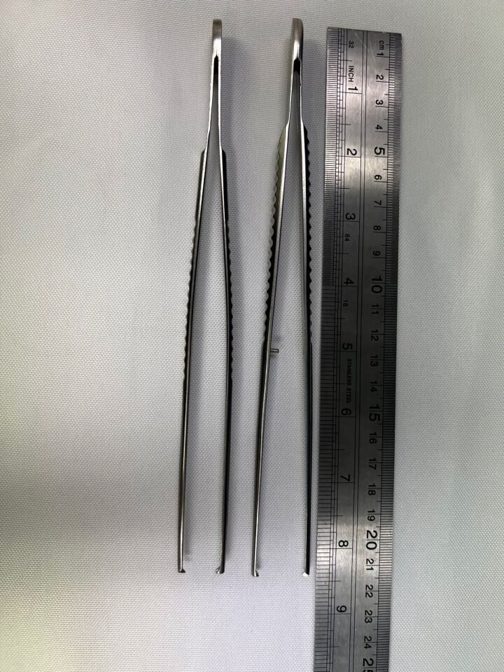PILLING 8-1/4" & 8-1/2" Tissue Forceps 1x2 Teeth - Lot of 2 — photo 5