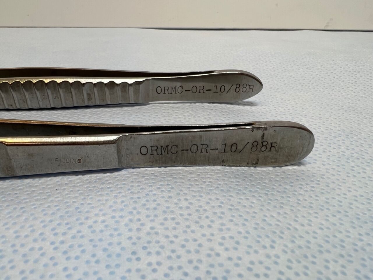 PILLING 8-1/4" & 8-1/2" Tissue Forceps 1x2 Teeth - Lot of 2 — photo 4