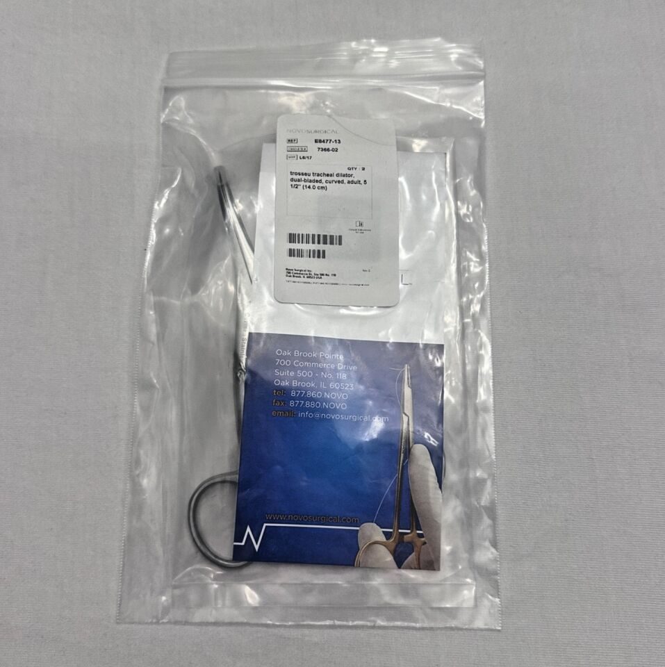 NOVO SURGICAL E8477-13 Trousseau Tracheal Dilator Dual-Bladed Curved Adult 5 1/2in — photo 6