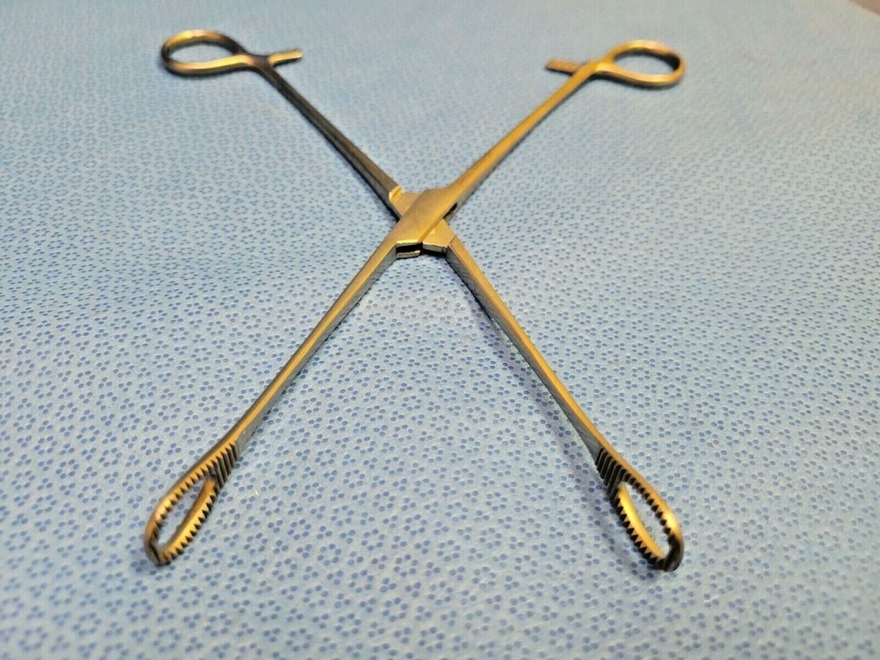 MEDLINE MDS1617025 Foerster Sponge Forcep, Straight Serrated, 9.75" — photo 3