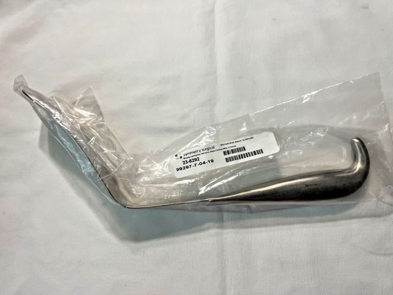 SYMMETRY 23-6292 Murphy Gall Bladder Retractor 2" Blade Width X 11" Length — photo 1