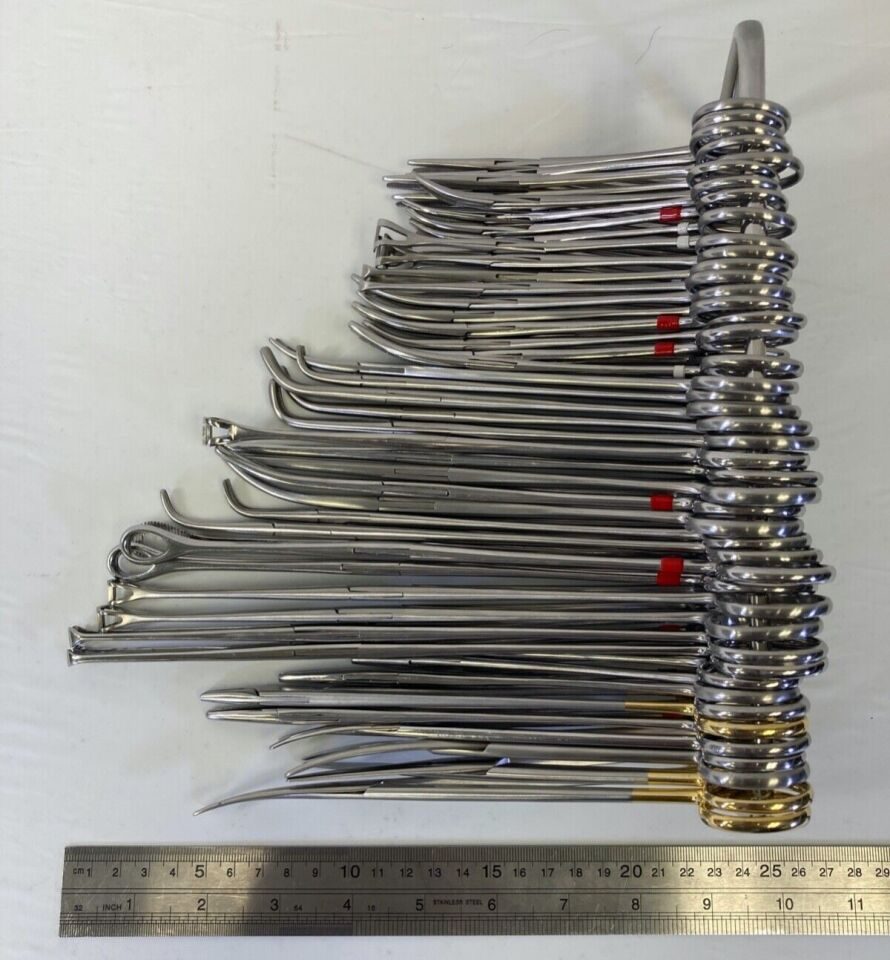 VARIOUS  94 Piece Global Konig Fisherman Major Abdominal Instrument Set w/ Case — photo 8