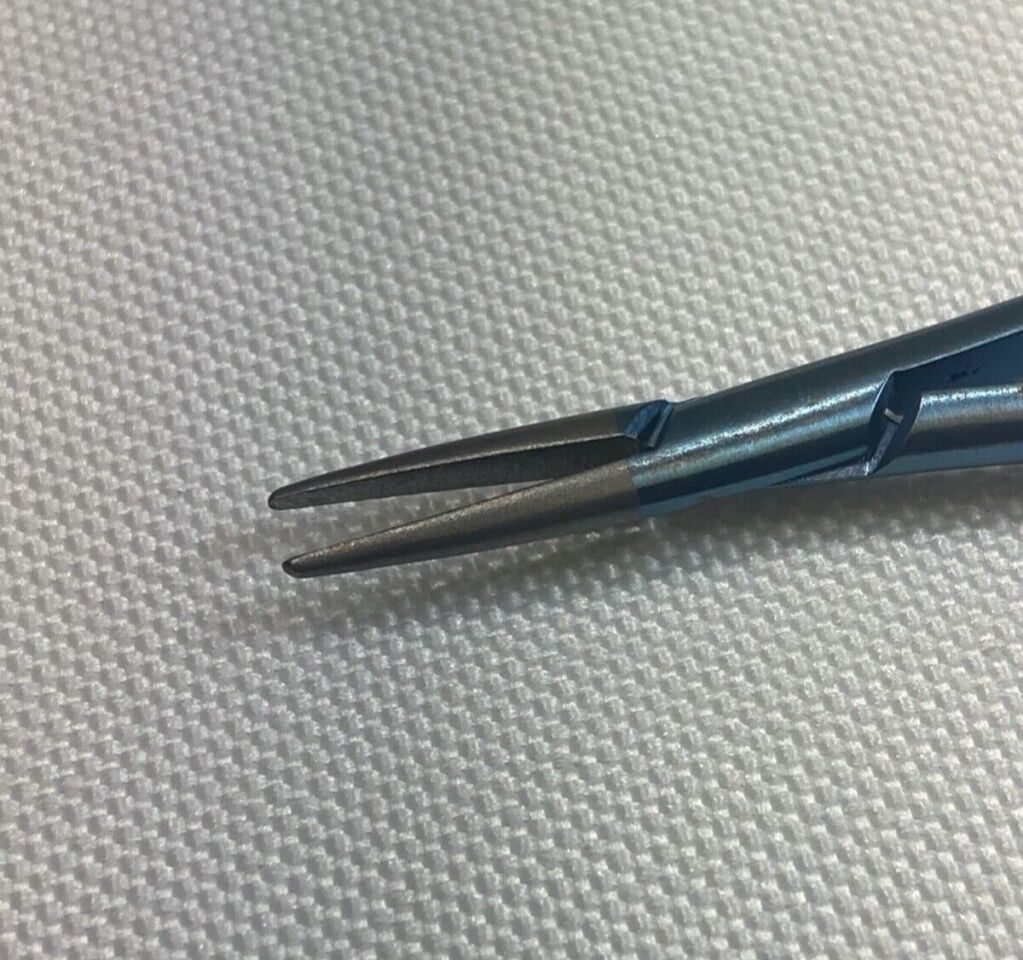 SCANLAN 3003-225 Titanium Jacobson Micro Needle Holder Flat Handle Diamond Dust — photo 4