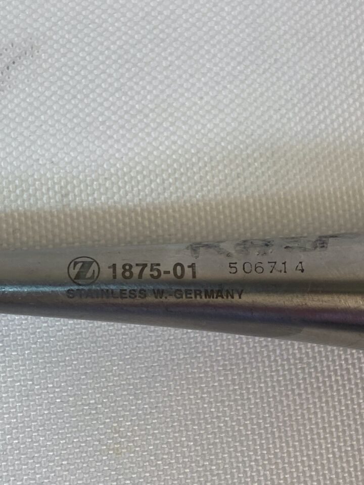 ZIMMER 1875-01 Orthopedic Rasp Heavy 12" Handle 1" Angled Tip Podiatry — photo 2