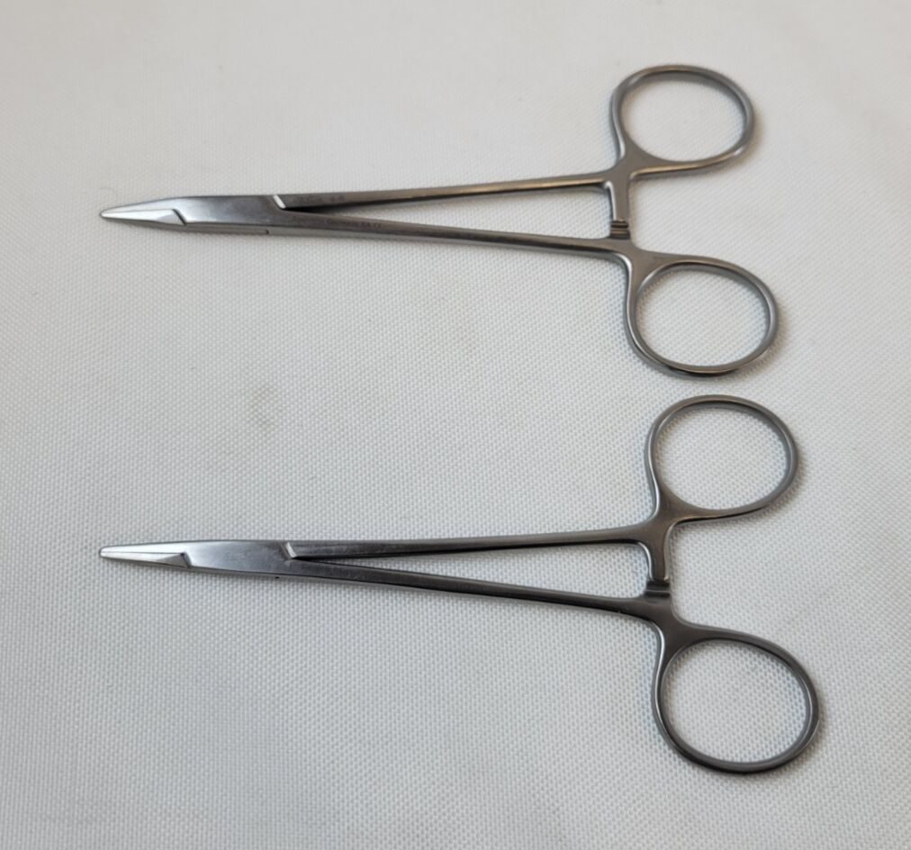 MILTEX 8-7 & 8-8 Set of 2 Webster/Halsey Needle Holders Smooth Jaws