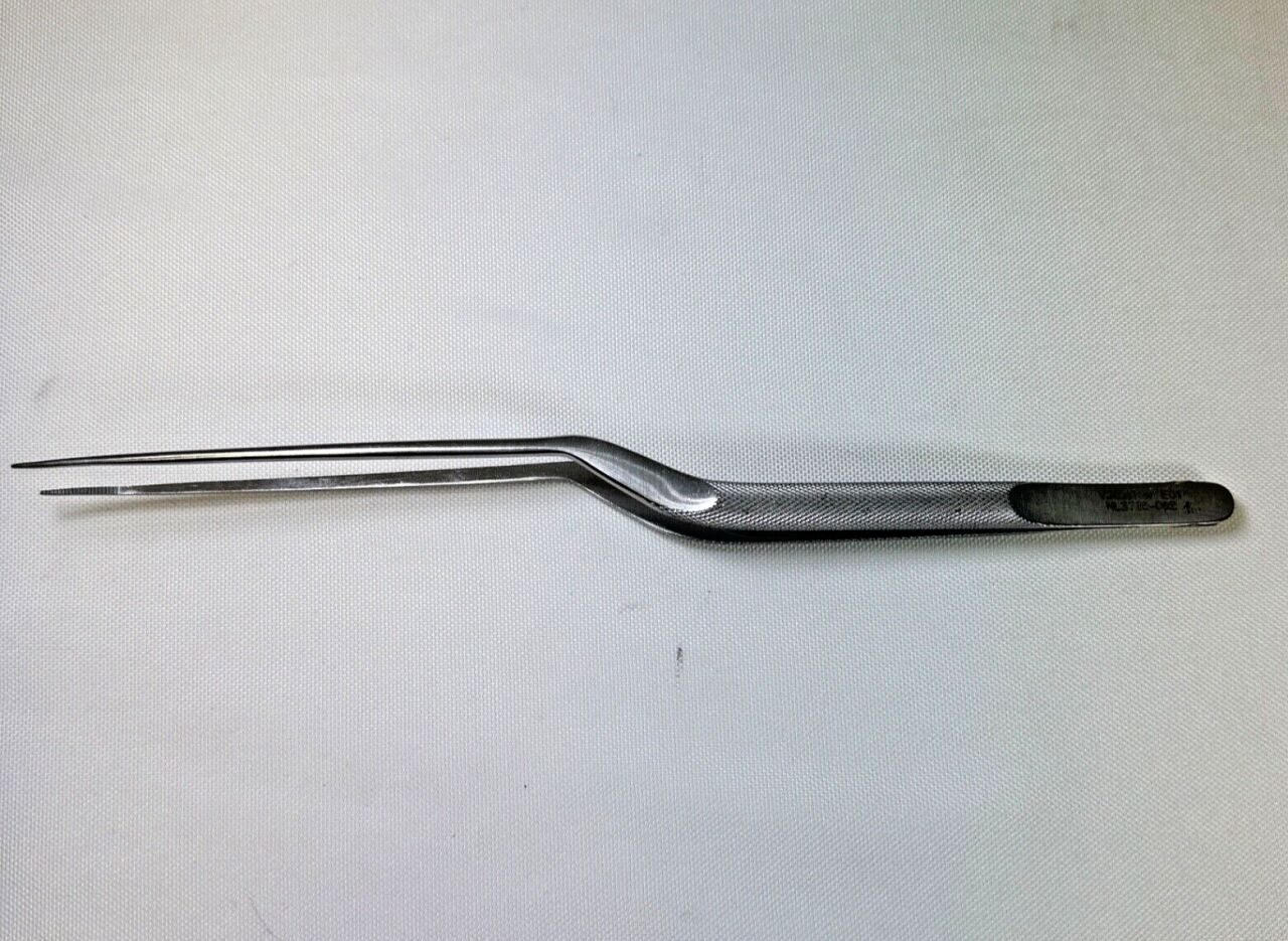 V. MUELLER NL3785-062 Rhoton Micro Forceps Bayonet Finely Serrated