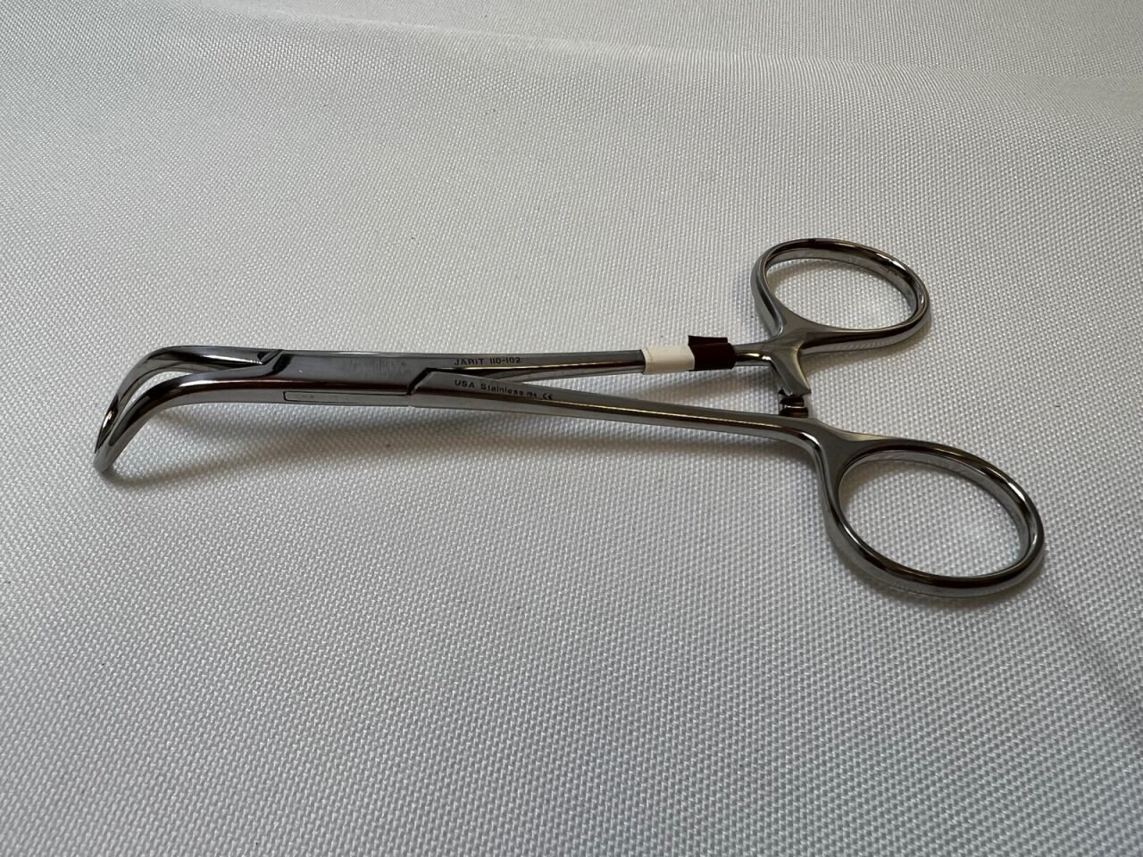 JARIT 110-102 Backhaus Towel Clamp Forceps 5-1/4" Angled