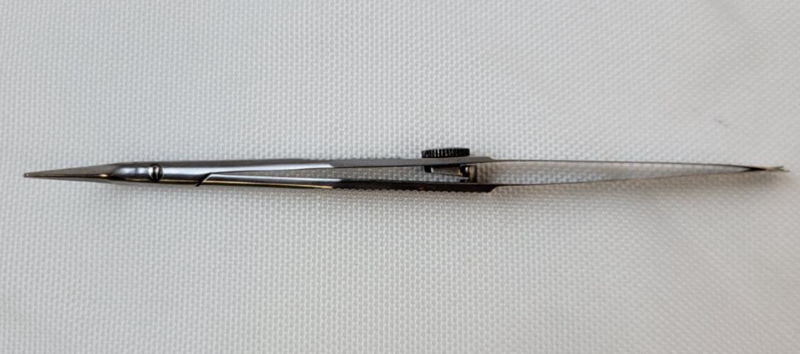 STORZ E3280 Corneal Transplant Eye Scissors, Curved Blades, Ophthalmology — photo 8