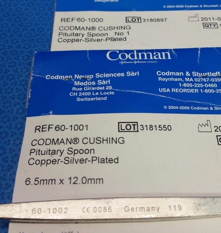 CODMAN 60-1000/1/2/3 Lot of 4 Cushing Pituitary Spoons Sizes 1/2/3/4 — photo 11