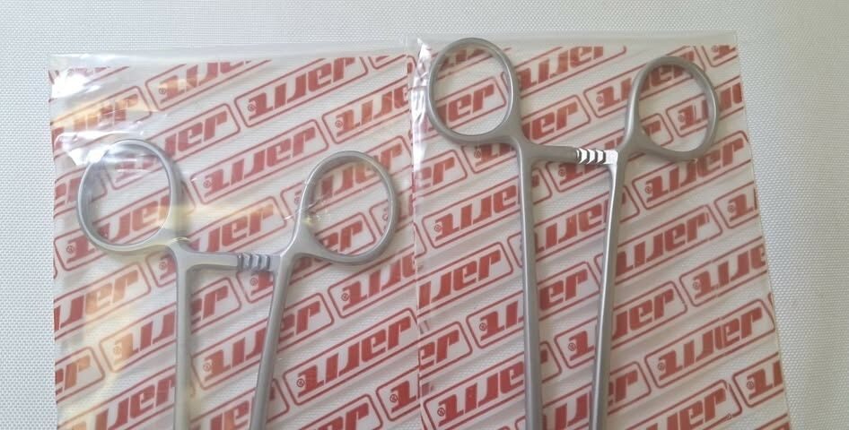 JARIT 114-124 Foerster Sponge Forceps Straight Serrated Jaw 14" - Lot of 2 — photo 4
