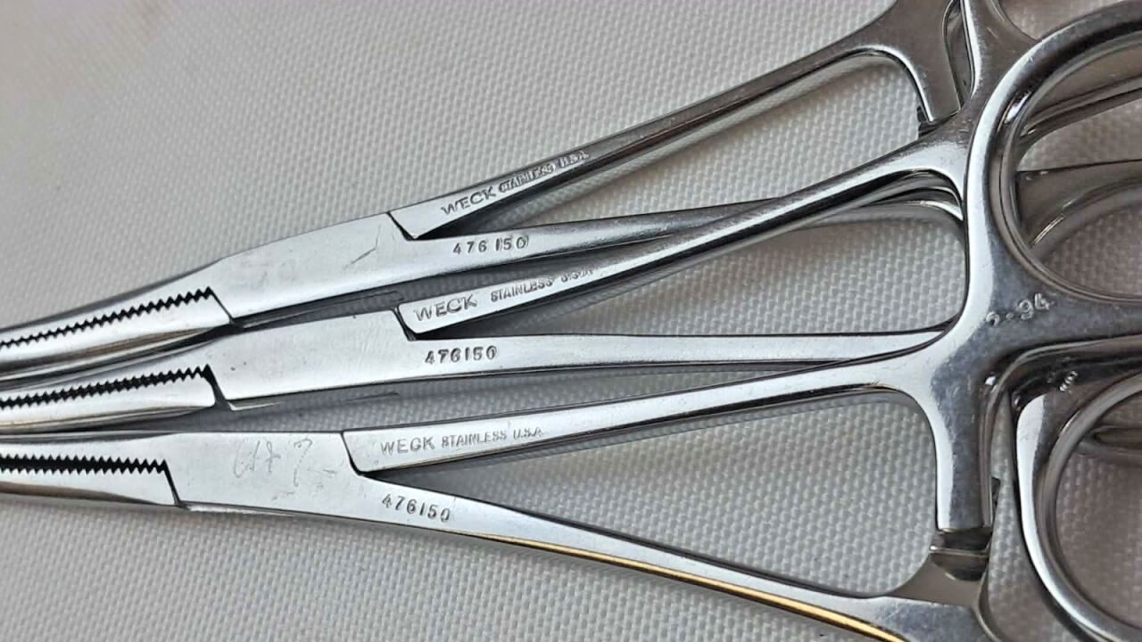 WECK 476150 Lot of 3 Mayo Pean Curved Forceps 51/2" Stainless Steel Orthopedic — photo 2