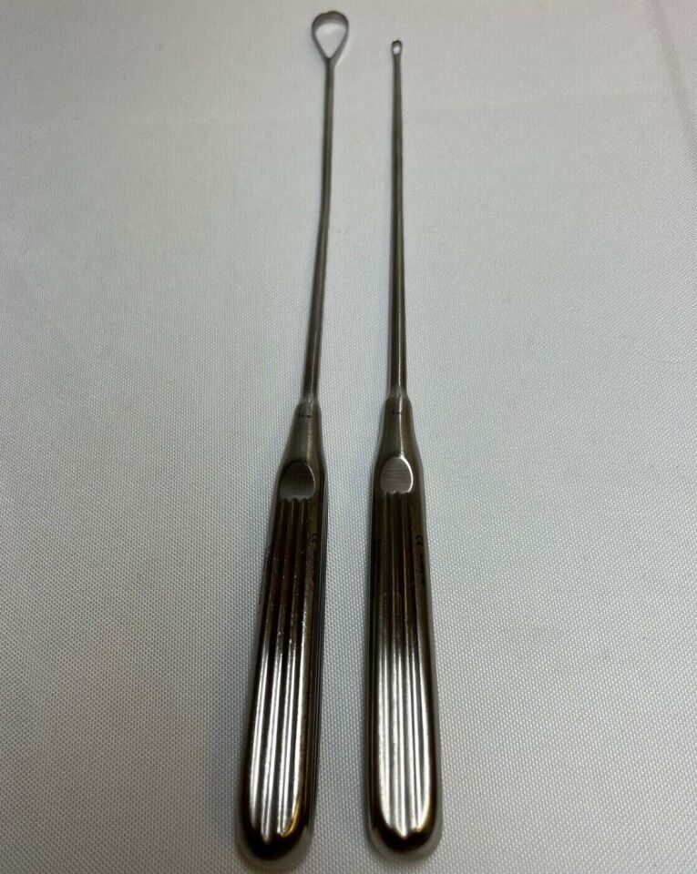 SYMMETRY CODMAN SSI 4mm & 14mm Pair Of Uterine Curettes — photo 1