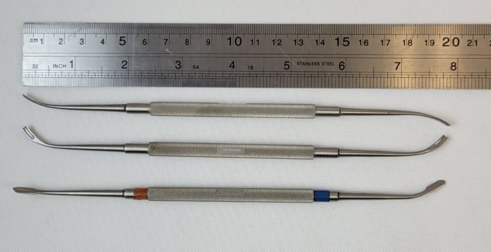 TIEMANN #1, 2, 3 ENT & Dental Set of 3 Double Ended Elevators/Dissector — photo 14