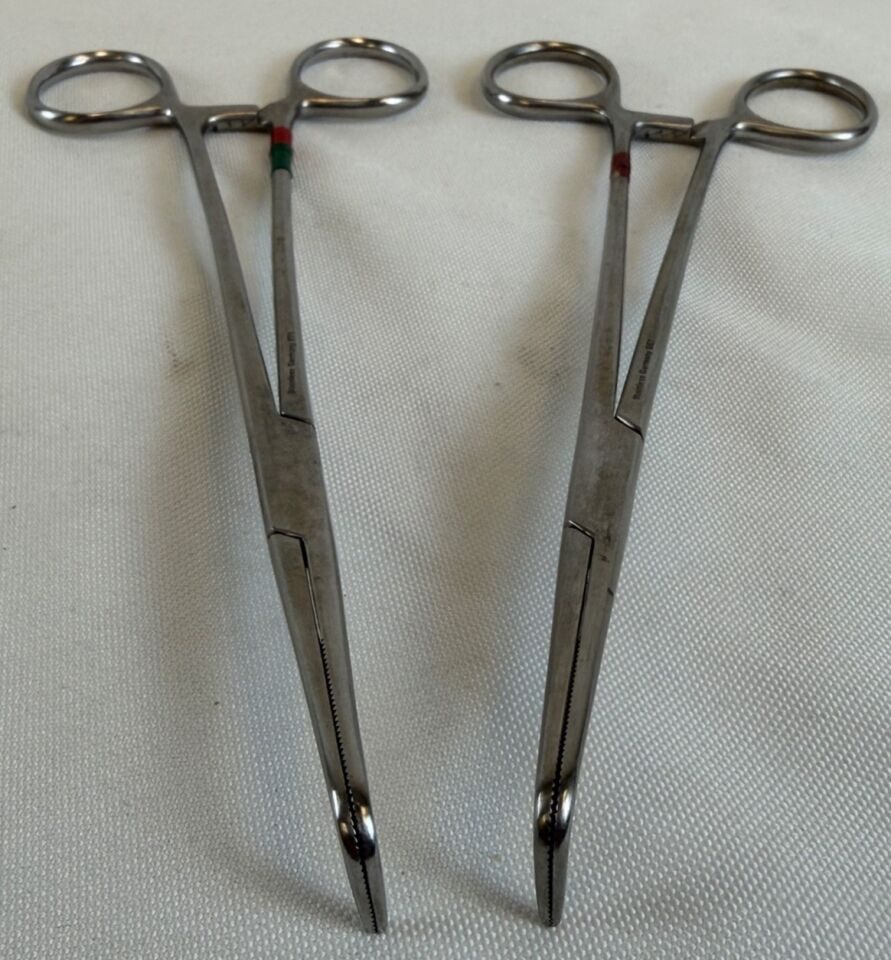 PILLING 34-2557 Kantrowitz Forceps Right Angle Serrated 1.75" Tip x 2mm — photo 6