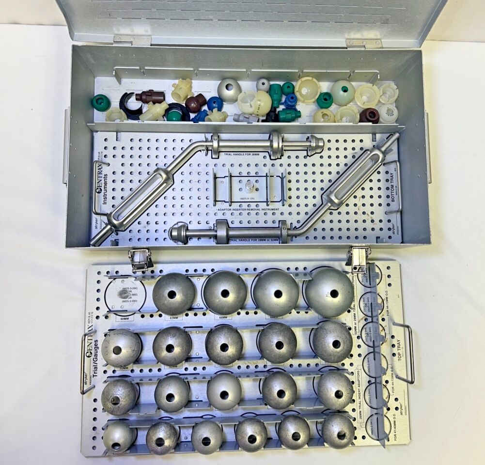 VARIOUS  Stryker Howmedica Centrax Bipolar System Trial & Instrument Set w/ Extras and Case