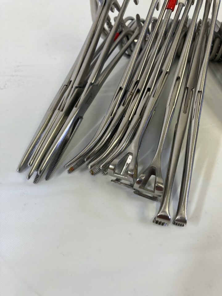 VARIOUS  94 Piece Global Konig Fisherman Major Abdominal Instrument Set w/ Case — photo 15