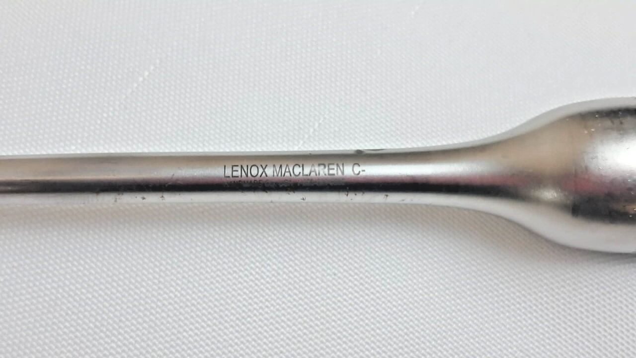 WALLIE HEINIG Lenox Maclaren Size 1 Straight Curette 4mm x 6.5mm Cup 15" — photo 3