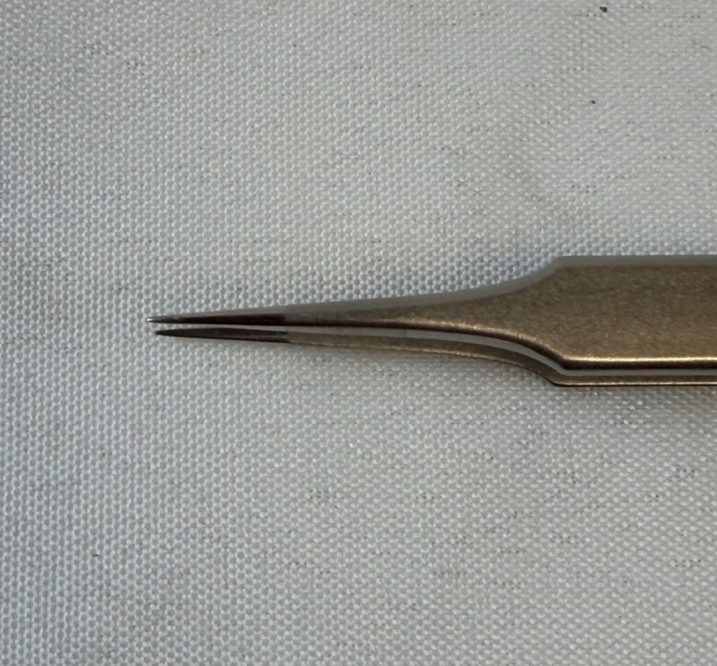 AESCULAP US335 Jewelers Bipolar Forcep 0.4mm Straight Tips 4" General Surgery — photo 6