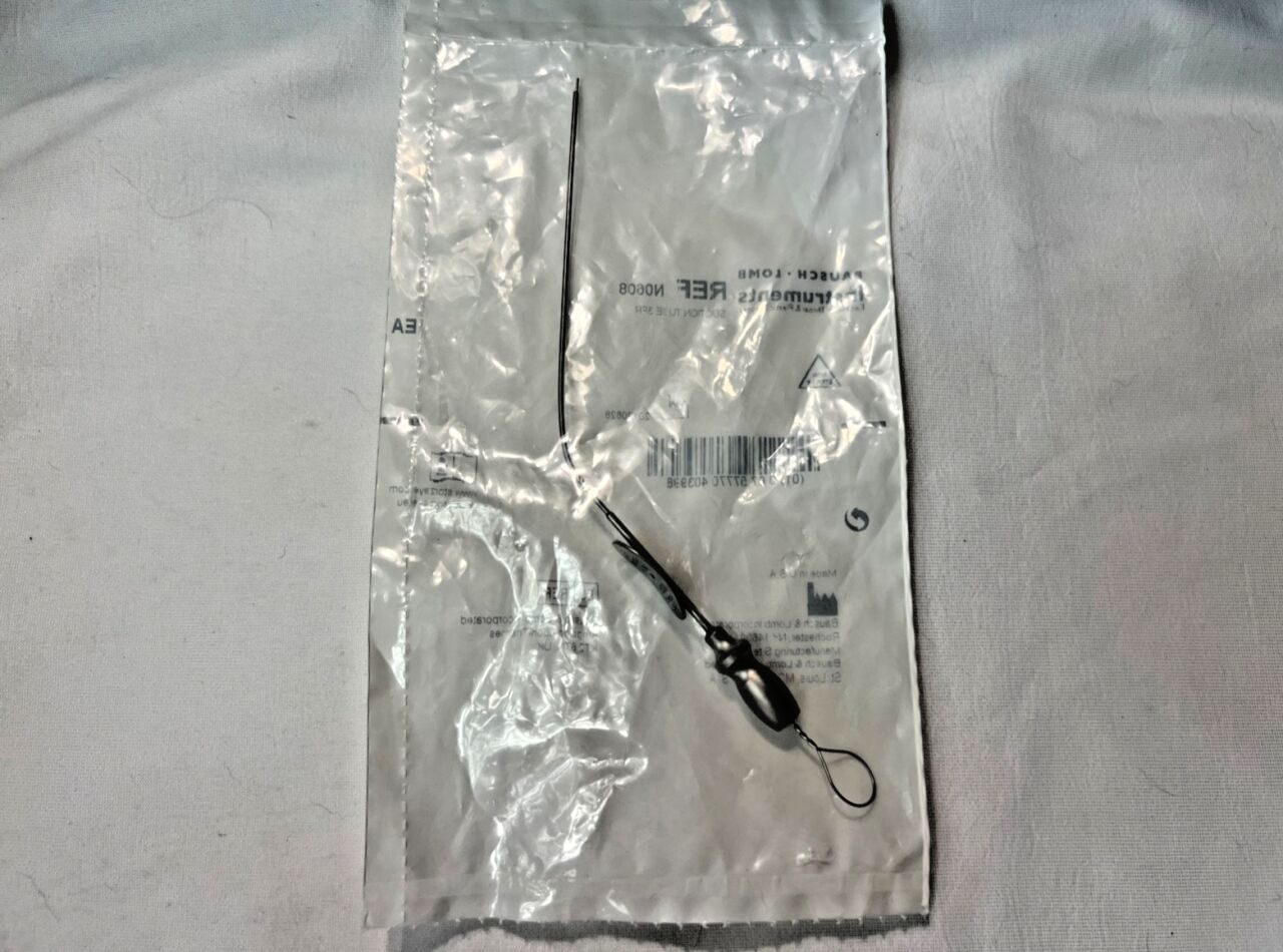 BAUSCH & LOMB N0608 Baron Suction Tube 3FR w/ Thumb Plate & Cutoff 5.1" L