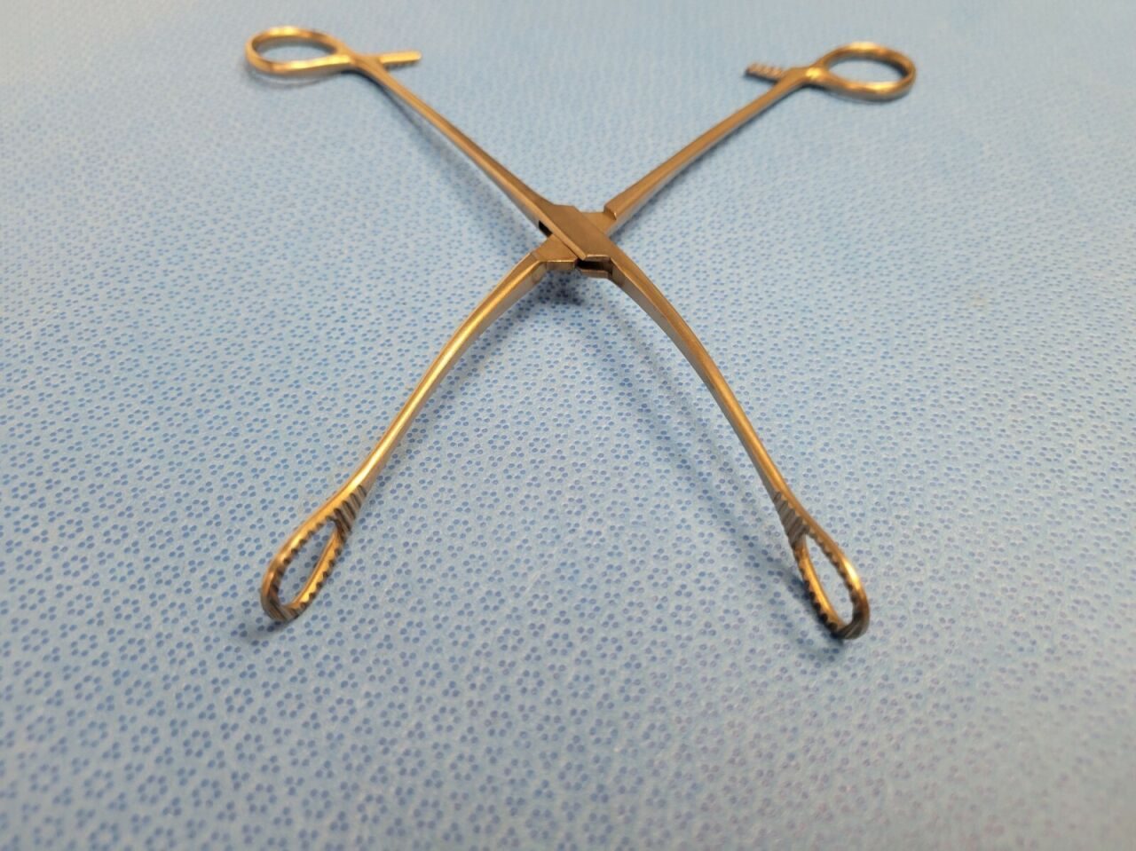 V. MUELLER GL660 Foerster Sponge Forcep Curved Serrated Tip 9-5/8" — photo 3