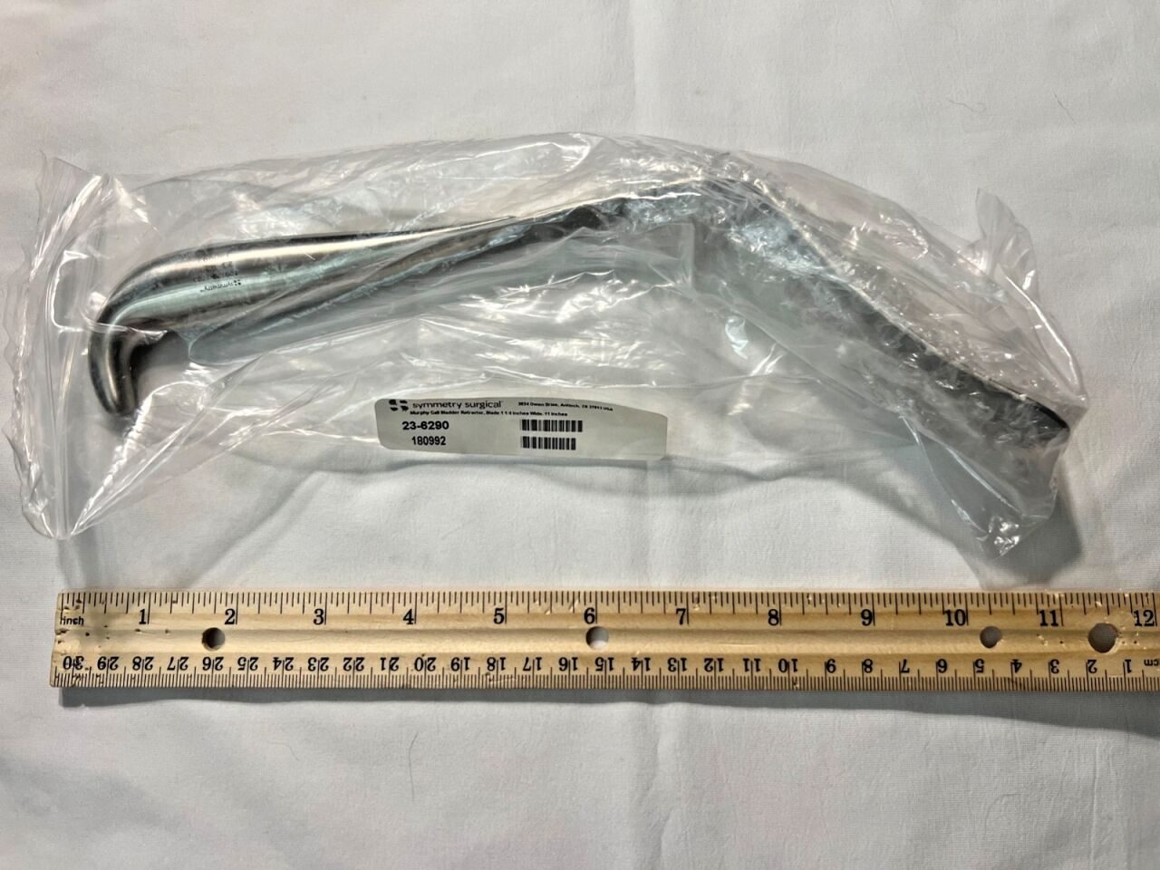 SYMMETRY 23-6290 Murphy Gall Bladder Retractor 1-3/4" Blade Width X 11" Length — photo 2