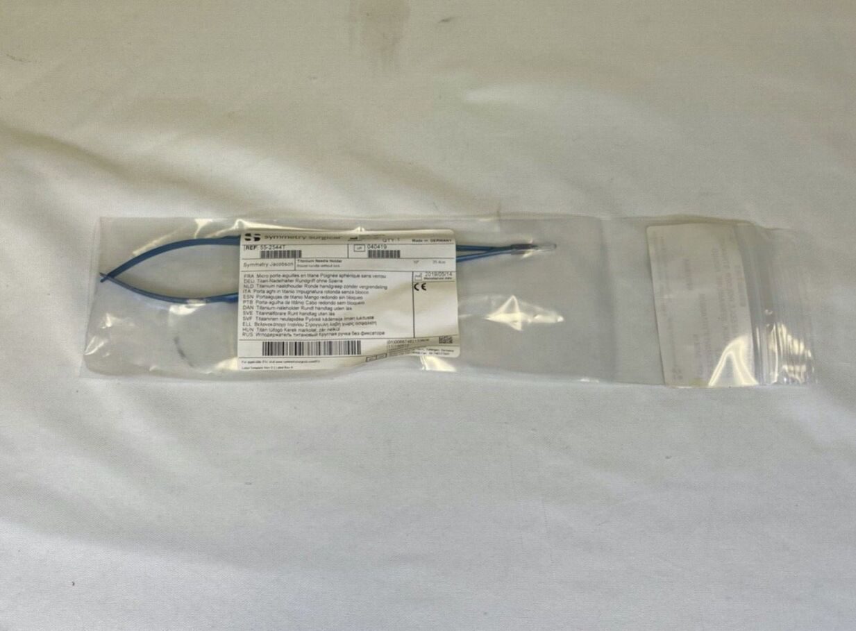 SYMMETRY SURGICAL 55-2544T Titanium Jacobson Needle Holder Straight w/o Lock 10" Length