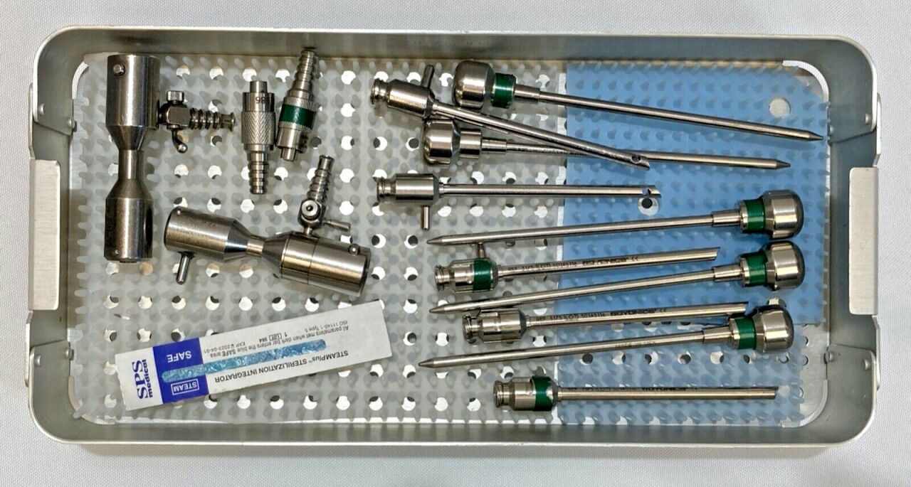 DYONICS 3175 4.5mm Set of 14 Operative Cannulas & Irrigation Extenders w/ Case — photo 2