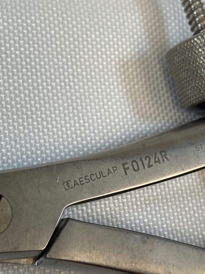 AESCULAP FO124R Reposition Forceps Curved 170mm Speed Lock Orthopedic — photo 2