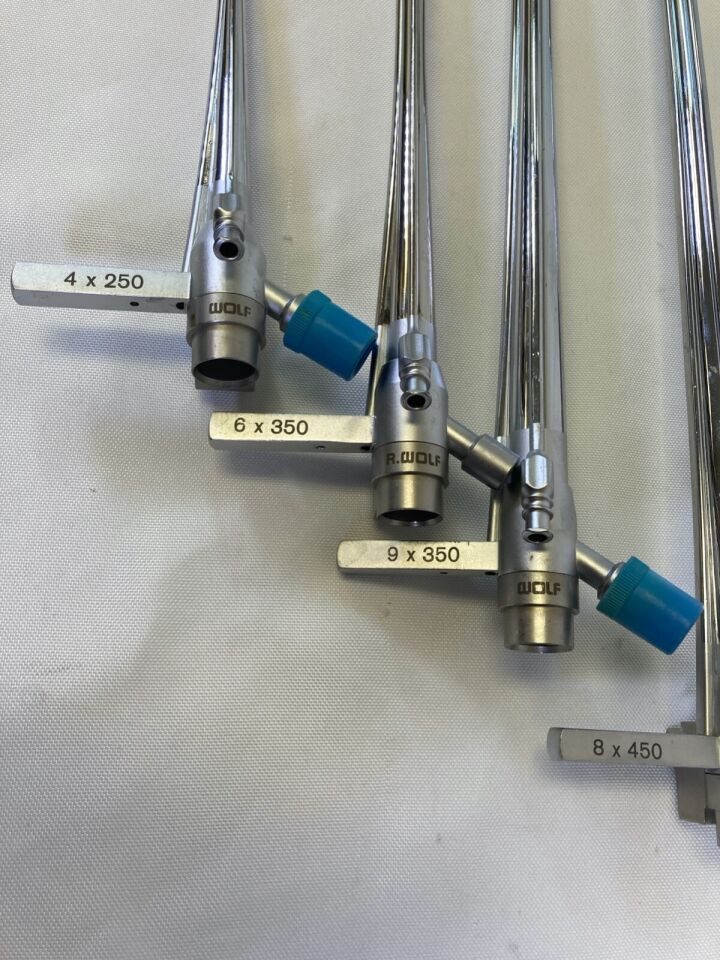 R. WOLF Various Bronchoscopy Set w/ Light Carriers Light Cable & Case — photo 4