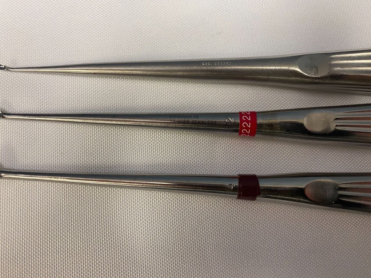 CODMAN  Set of 3 Forward Angled 8" Bone Curettes Orthopedic — photo 4