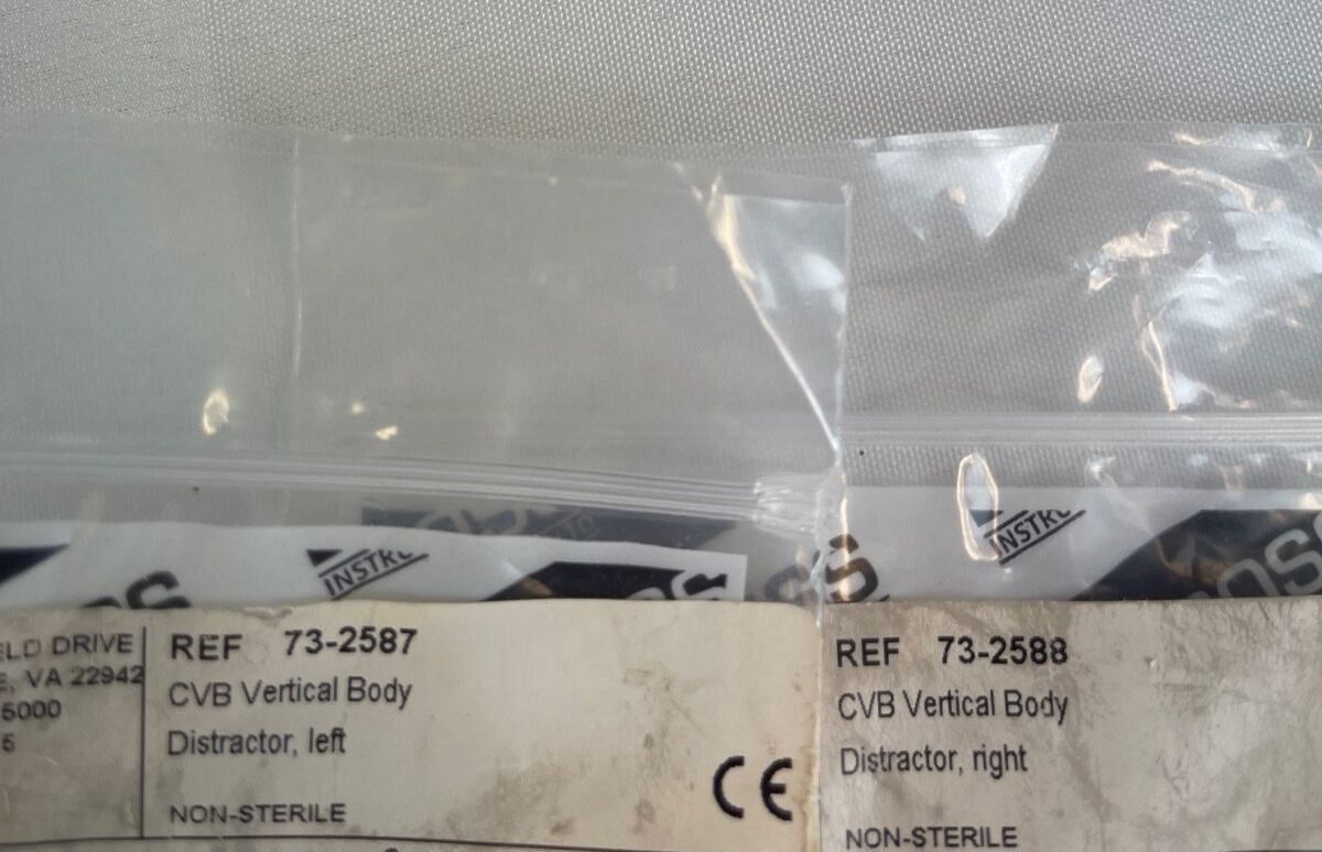 BOSS INSTRUMENTS 73-2587 & 73-258  CVB Distractors Left & Right 100mm Rack x 70mm Max Opening — photo 2