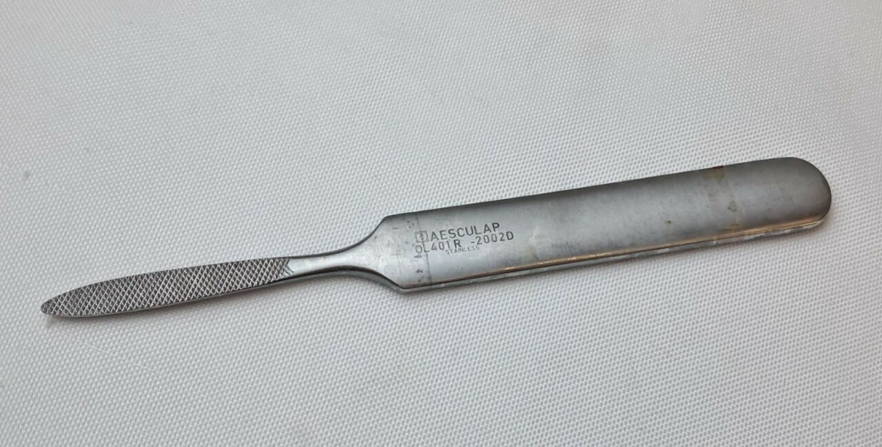 AESCULAP OL401R Joseph Bone Rasp, Straight, Serrated, 7.5mm, 165mm — photo 1