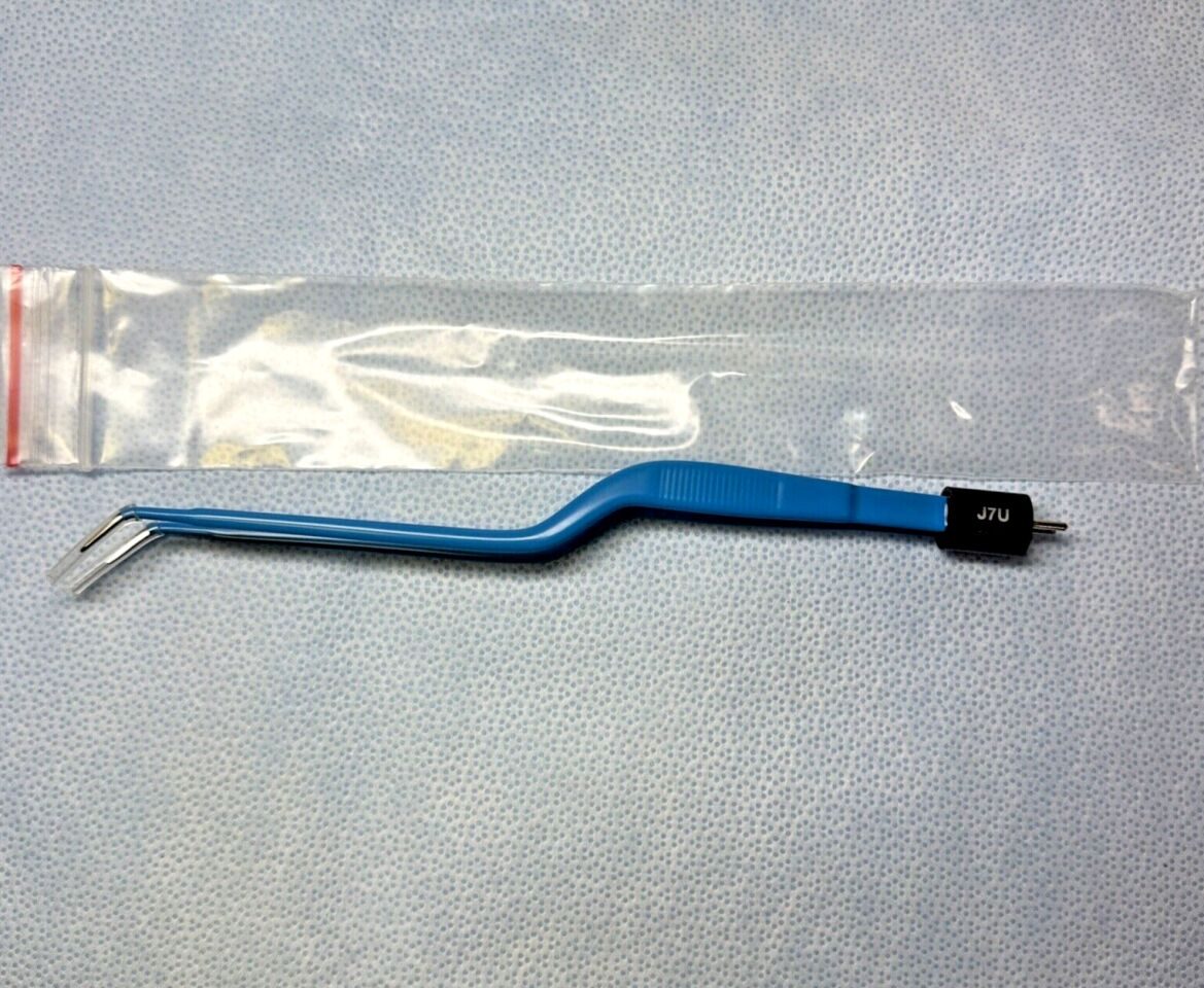 ELLMAN J7U 110-320-10 Gerald Bayonet Bipolar Forceps Up Angled 1.0mm x 7.25" — photo 2