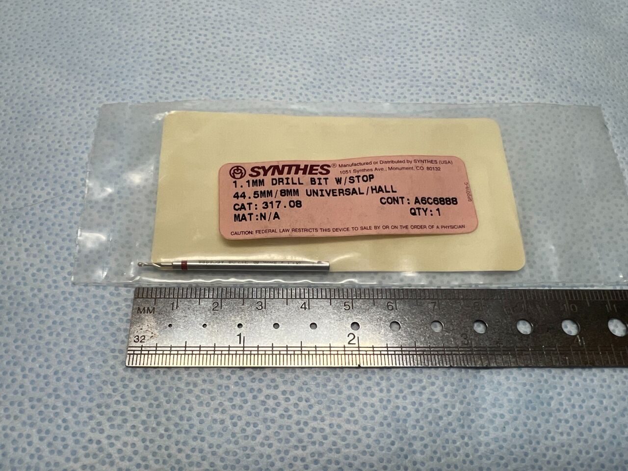 SYNTHES 317.08 1.1mm Drill Bit — photo 1