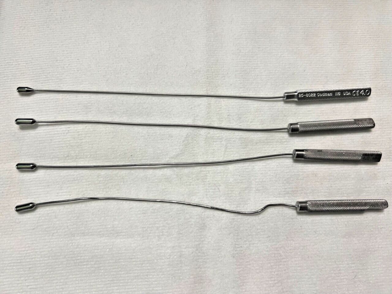 CODMAN 4.0mm DeBakey Vascular Dilators 8" Set of 4 DeBakey Vascular Dilators 4.0mm