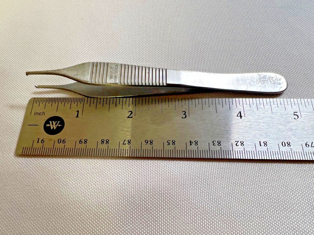 WECK 57212 Adson Tissue Forceps 1x2 Teeth 1.2mm Tip 4-7/8" — photo 6