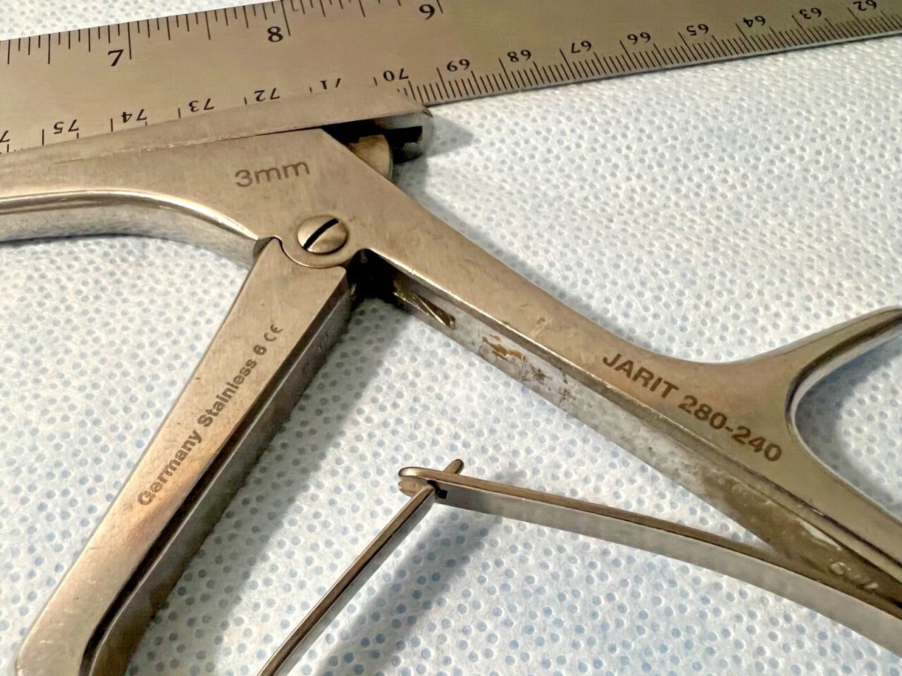JARIT 280-240 Spurling-Kerrison Rongeur 3mm X 40deg Upbite, 8" WL — photo 3