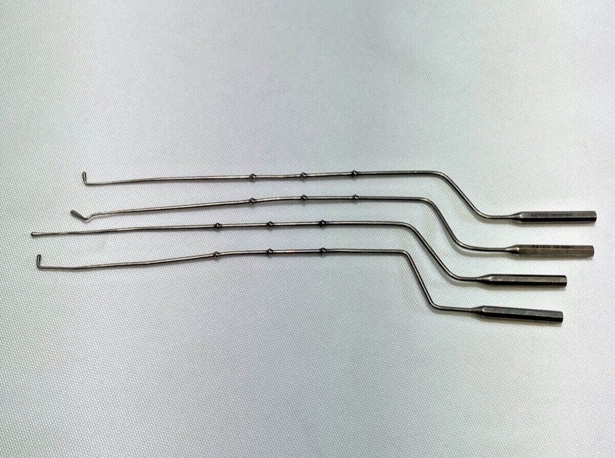 AZTEC SURGICAL  Set of 4 8" Malleable Bayonet Ball Probe Set ENT Neuro Orthopedic — photo 1