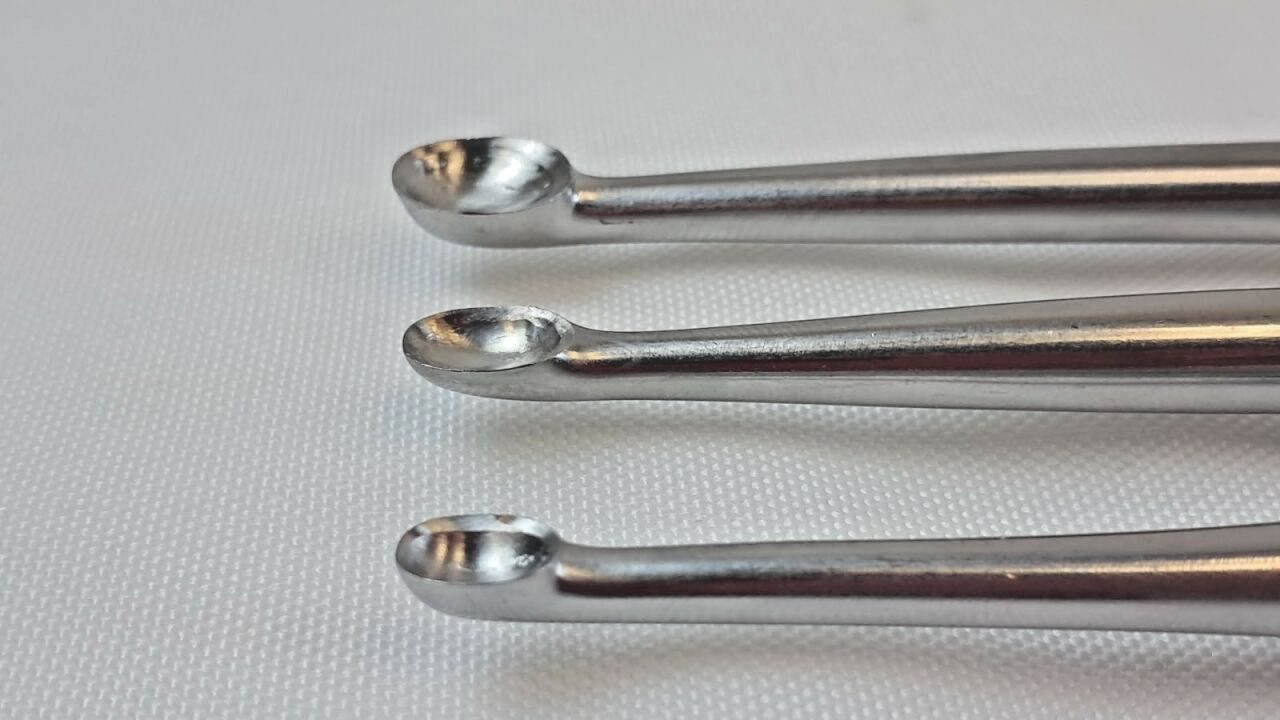ZIMMER 3681 #2 #3 & #6 3pc Bruns Bone Curette Set — photo 3