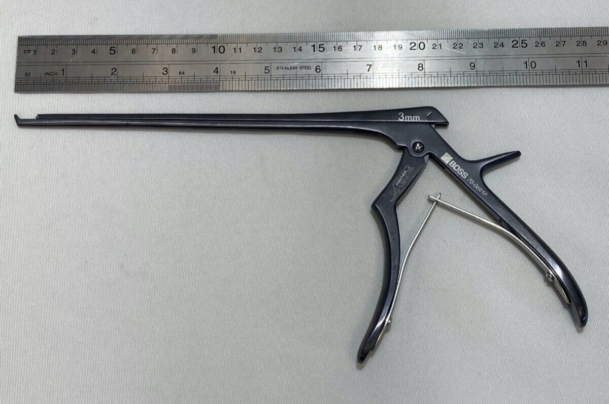 BOSS 70-0691P Panther Micro Kerrison Rongeur 3mm x 40deg x 8" Neurology Orthopedic — photo 8