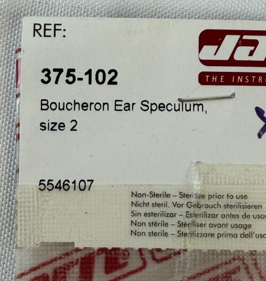 JARIT 375-102 75-103 Set of 4 Boucheron Ear Speculums Size 2 & 3 — photo 2