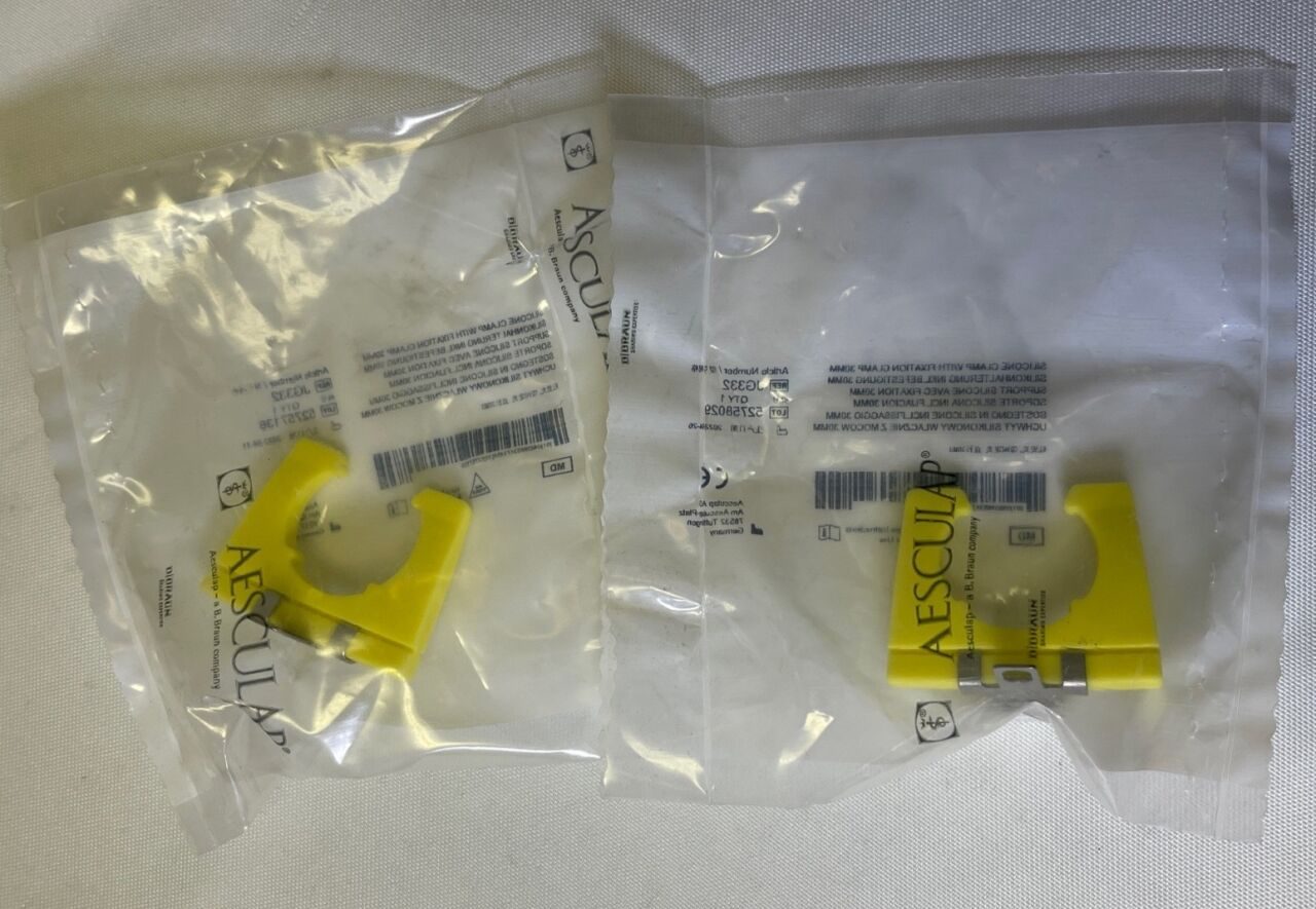 AESCULAP JG332 Silicone Clamp w Fixation Clamp 30mm Sterilization Insert — photo 5
