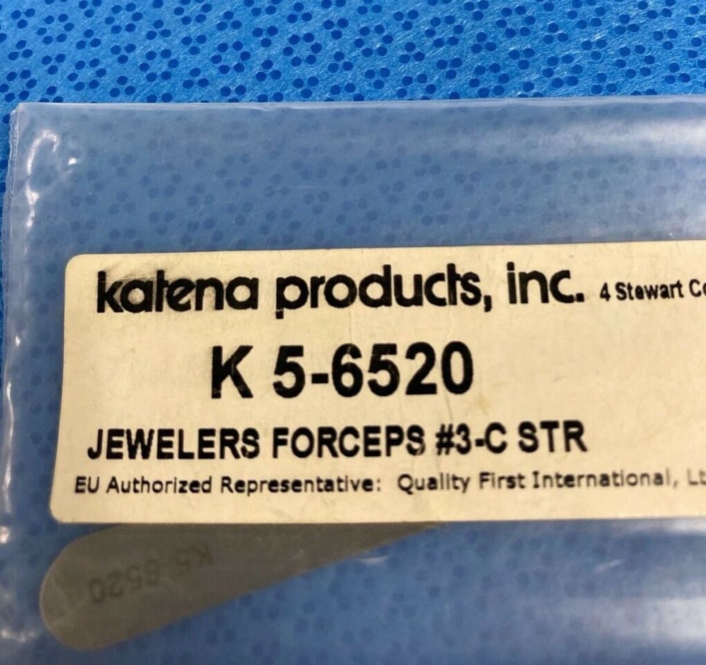 KATENA K5-6520 Jewelers Forcep #3-C Straight Delicate — photo 2