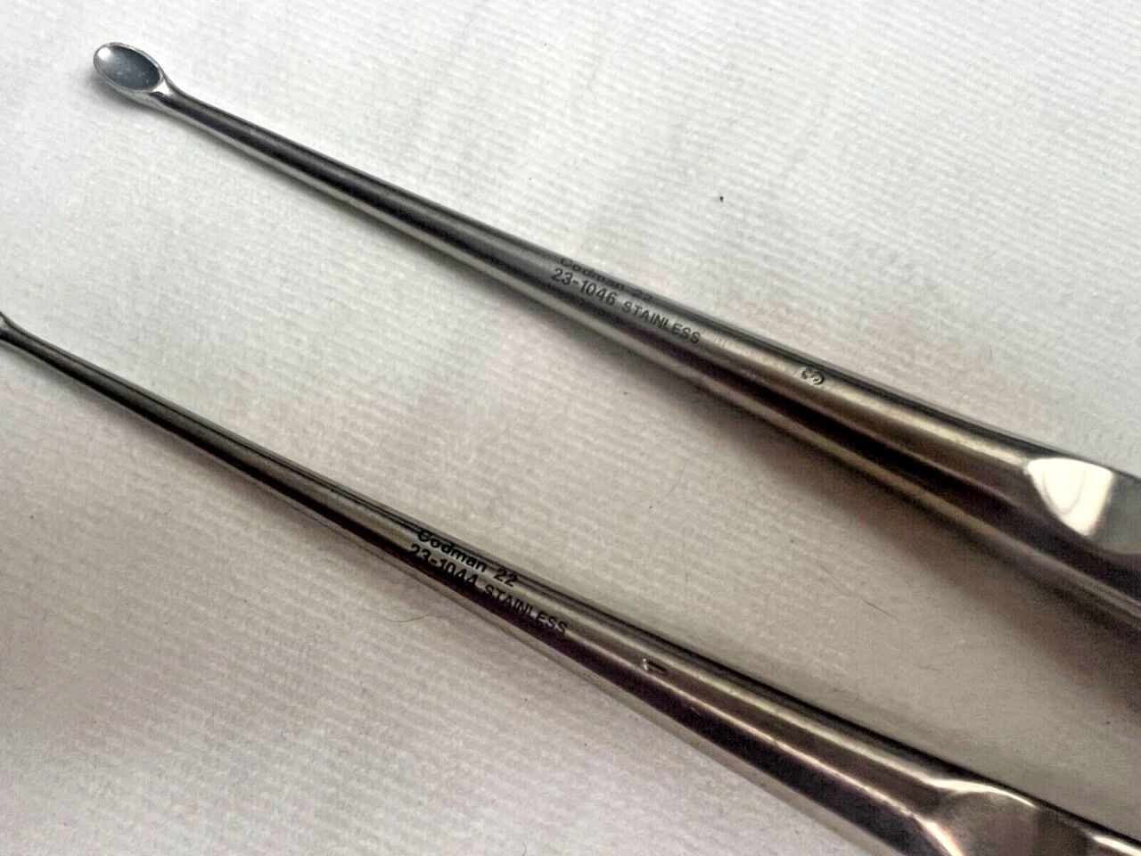 CODMAN 23-1044 23-1046 Set of 2 Spinal Fusion Curettes Size 1 & Size 3 — photo 2