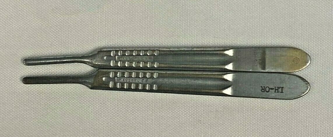 BARD-PARKER #4 Lot of 2 Knife Handles Overall Length 5.5" — photo 2
