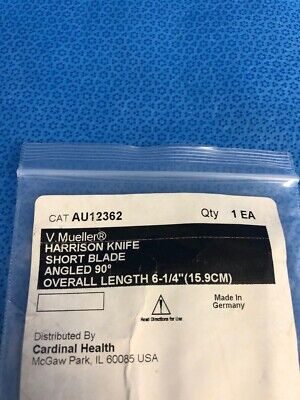 V. MUELLER AU12362 Short Blade Angled 90 Degree 6 1/4" Harrison Knife — photo 2