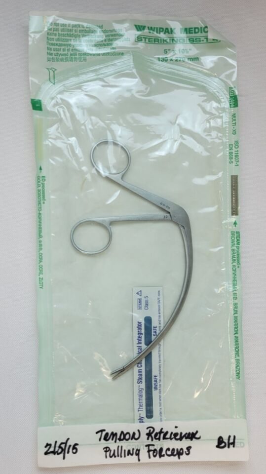 JARIT 270-185 Carroll Tendon Retriever Curved Shaft Serrated Jaws — photo 7