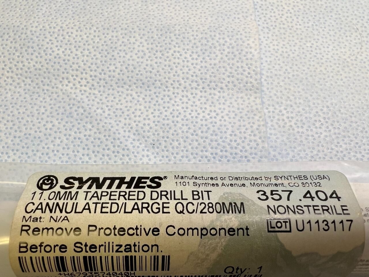 SYNTHES 357.404 Cannulated 11mm Tapered Drill Bit — photo 2